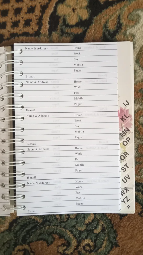 Floral Phone/Address Book image indicator(2)