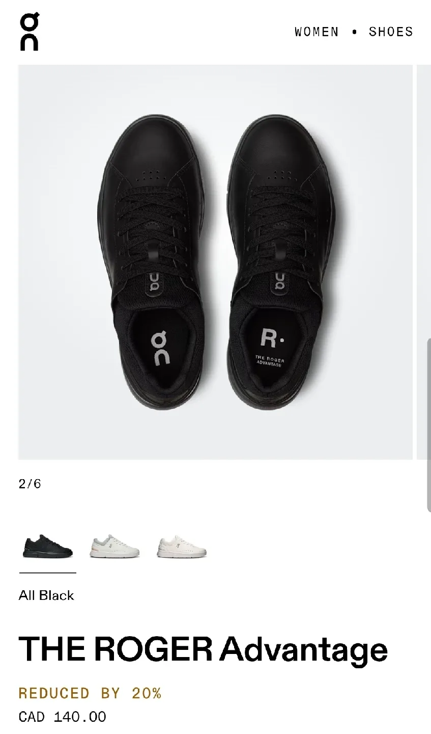 On The Roger Advantage All Black Shoes image indicator(2)