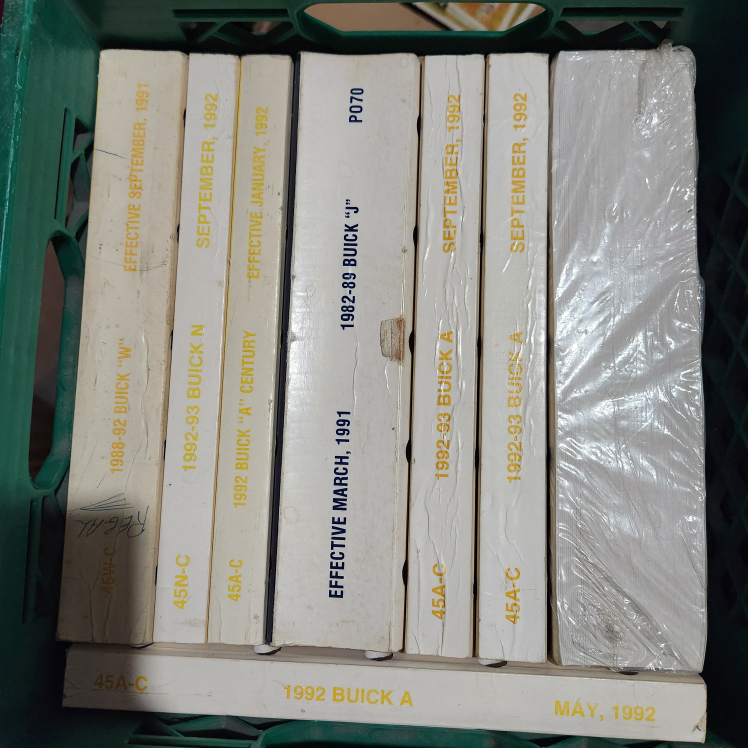 Chevrolet & Buick Parts Catalogues 1987-1992