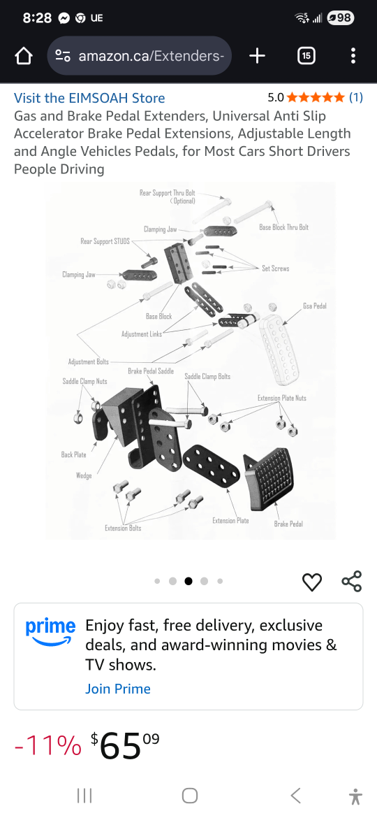 EIMSOAH Universal Anti Slip Accelerator Brake Pedal Extenders - photo 3