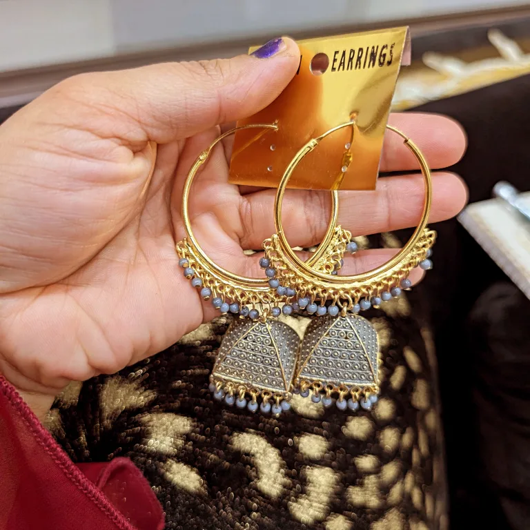 Hoop Jhumka Earrings thumbnail