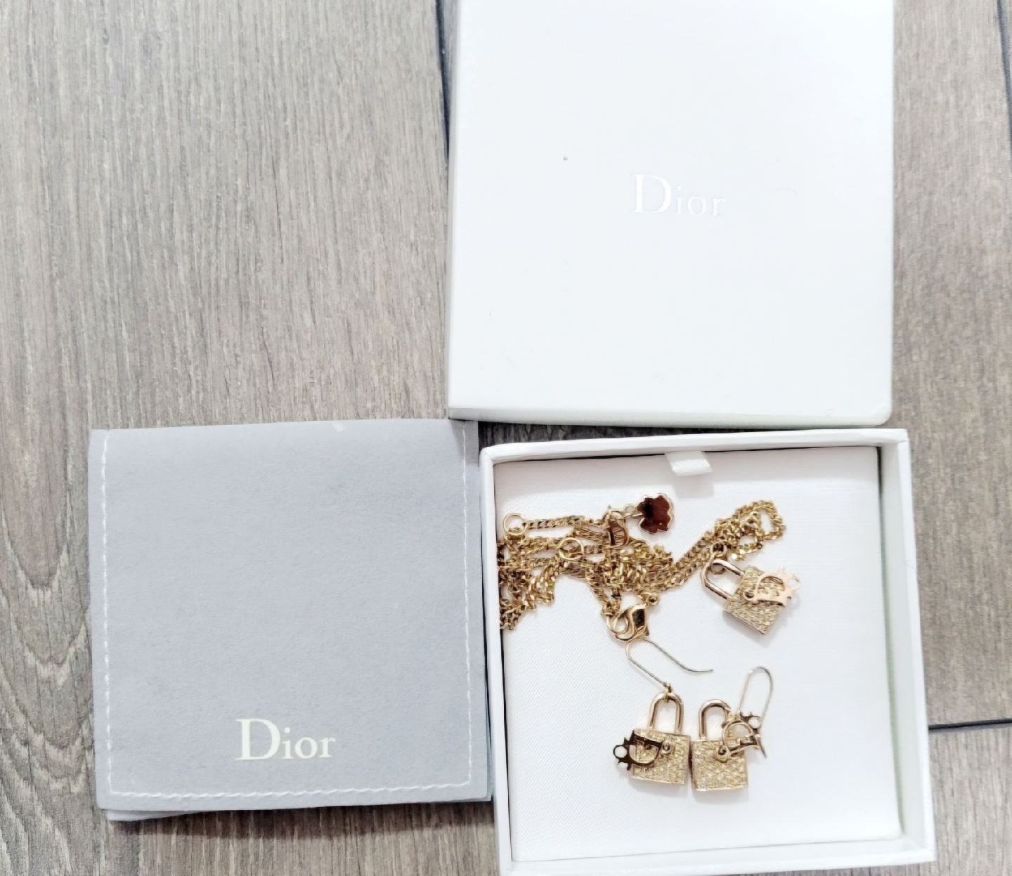 Dior Lock Necklace & Earrings Set - photo 2