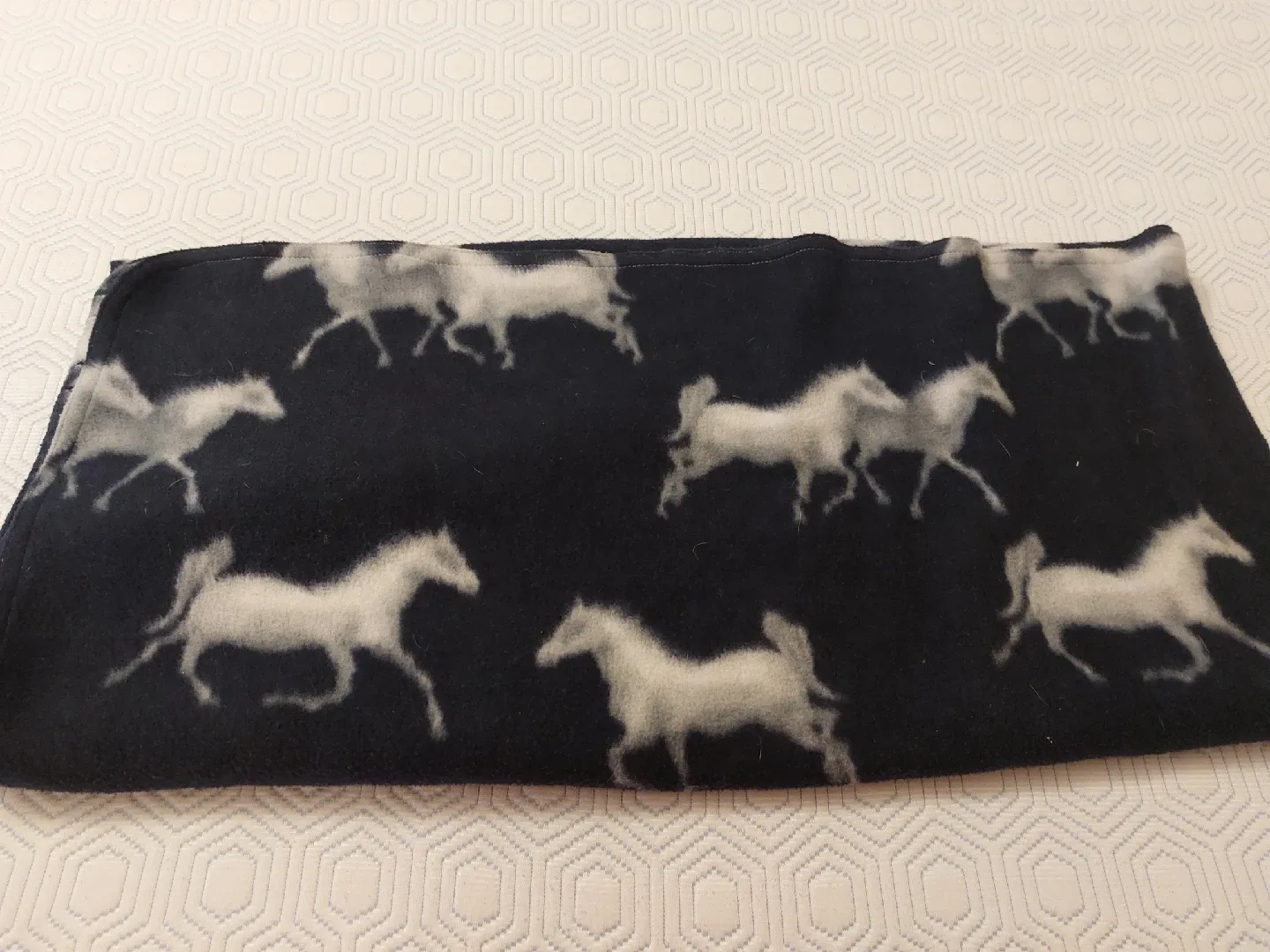 Fkeece Horse Print lap Blanket thumbnail