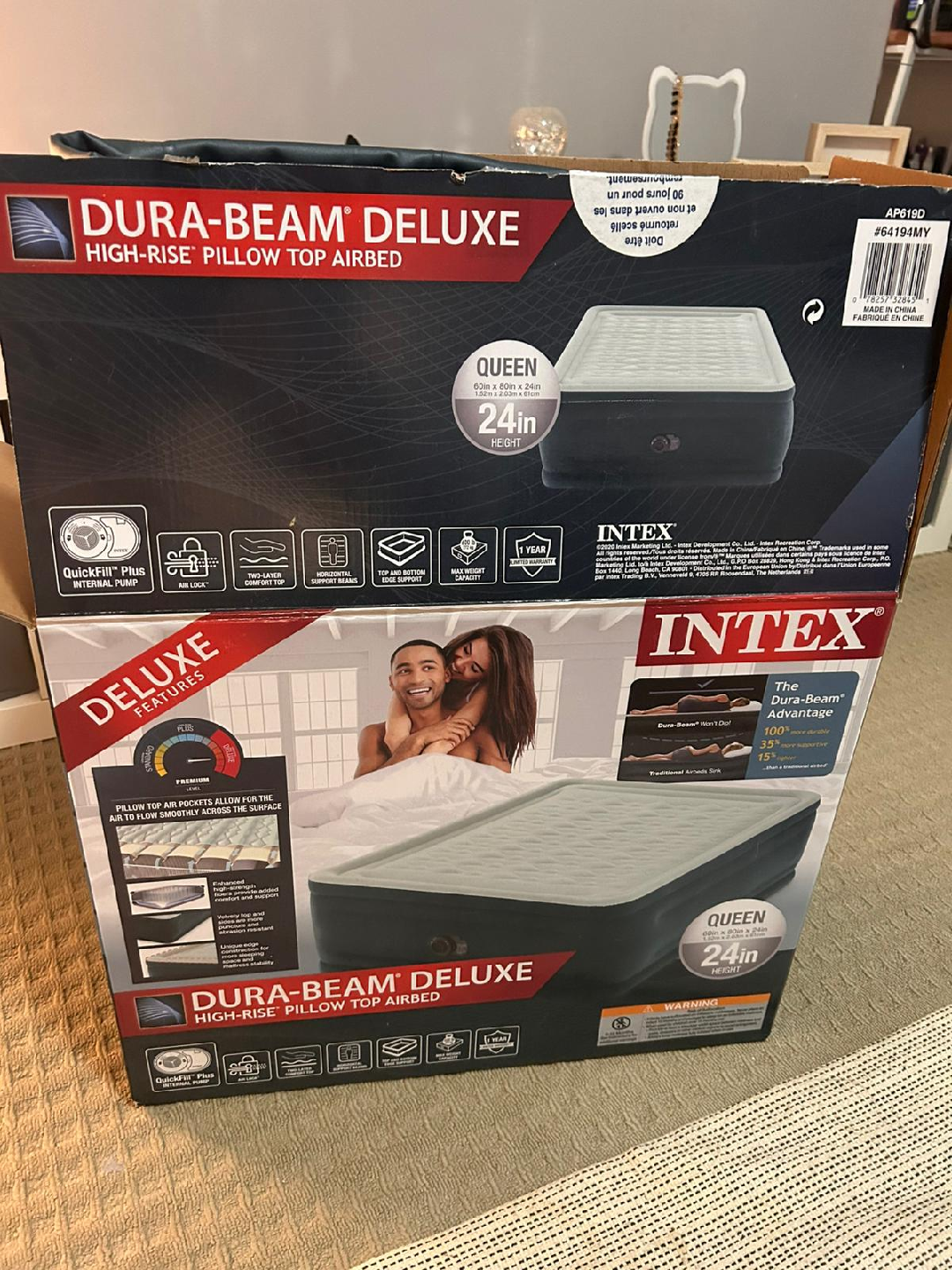 INTEX Dura-Beam Deluxe Queen Air Mattress - New - photo 3