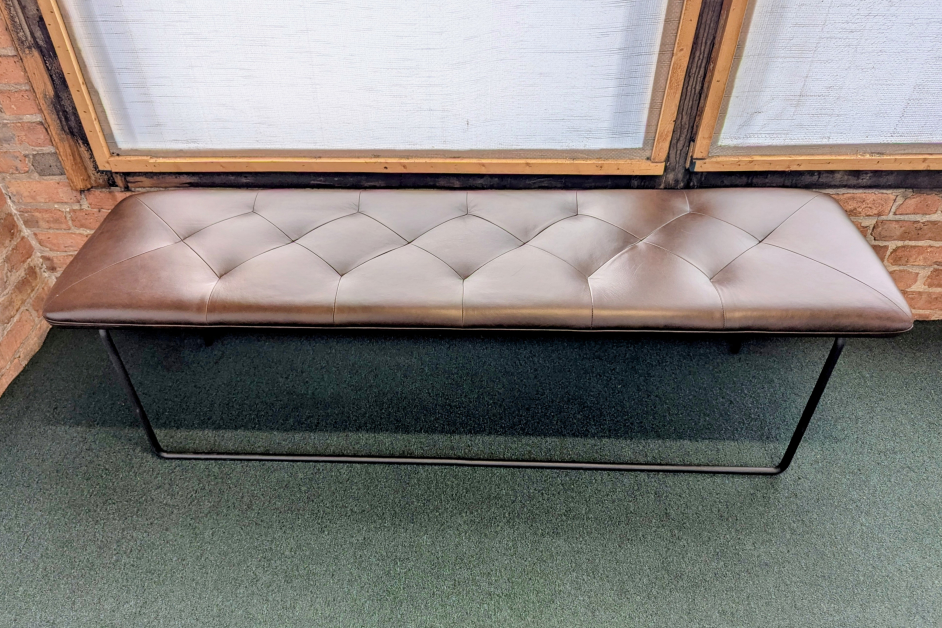 Article Leather Tufted Bench – Real Leather, Modern Loft Style - photo 2