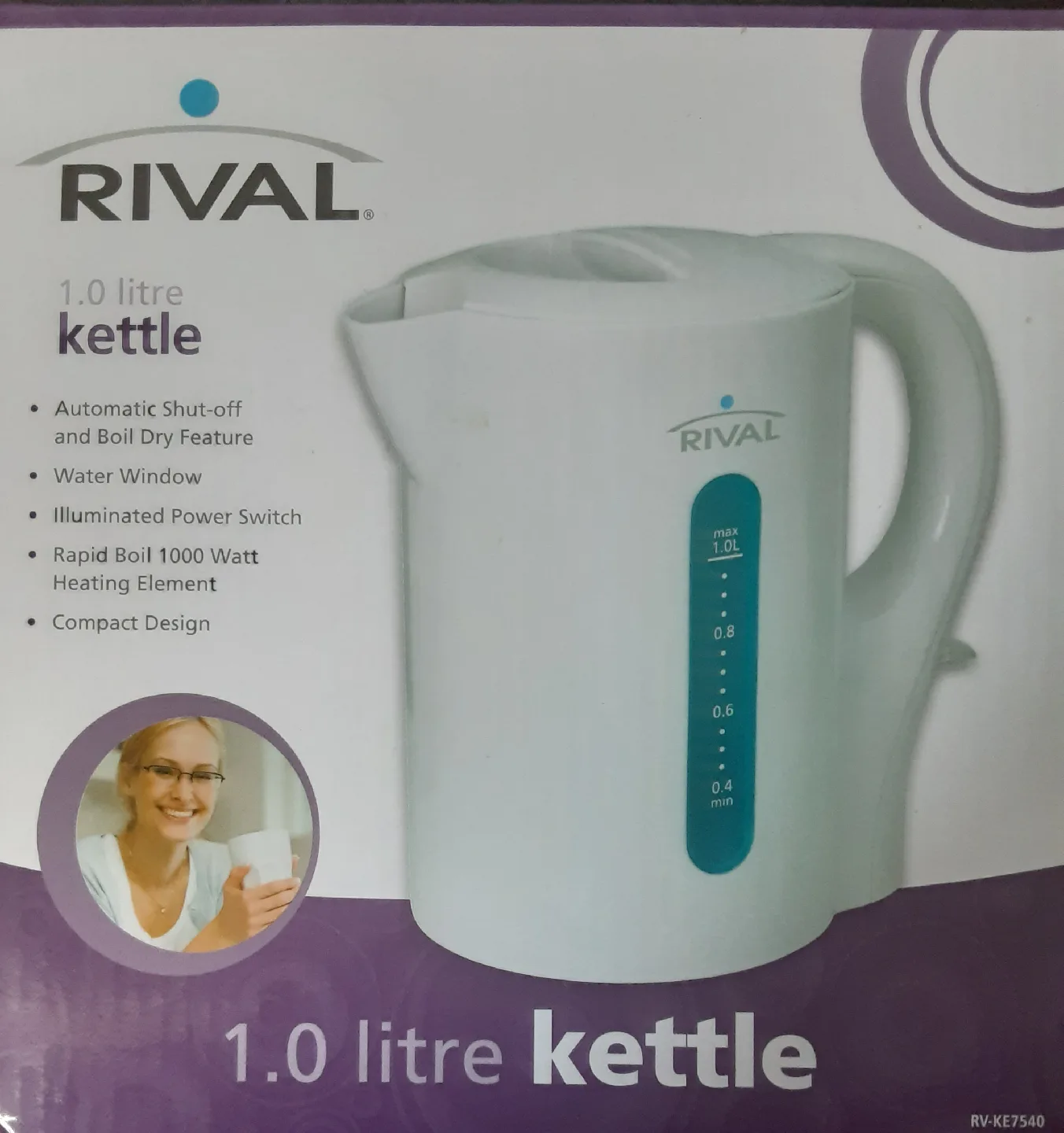 Rival 1.0 Litre Kettle - Compact Design image indicator(4)