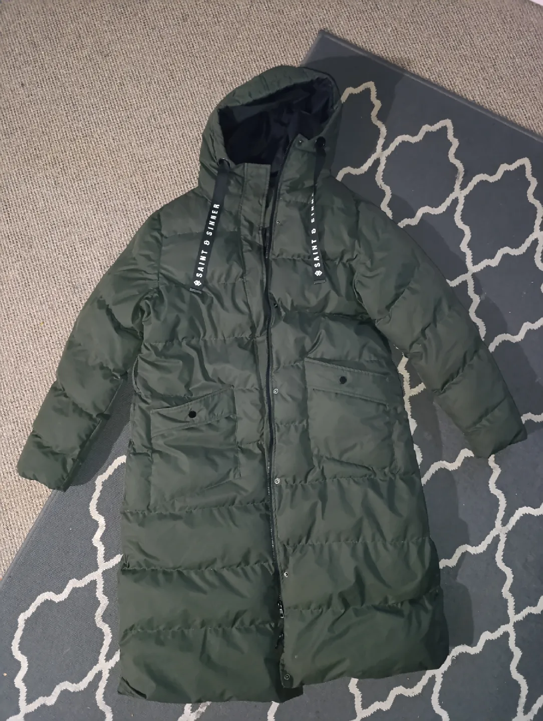 🥕 Saint & Sinner Olive Green Puffer Coat