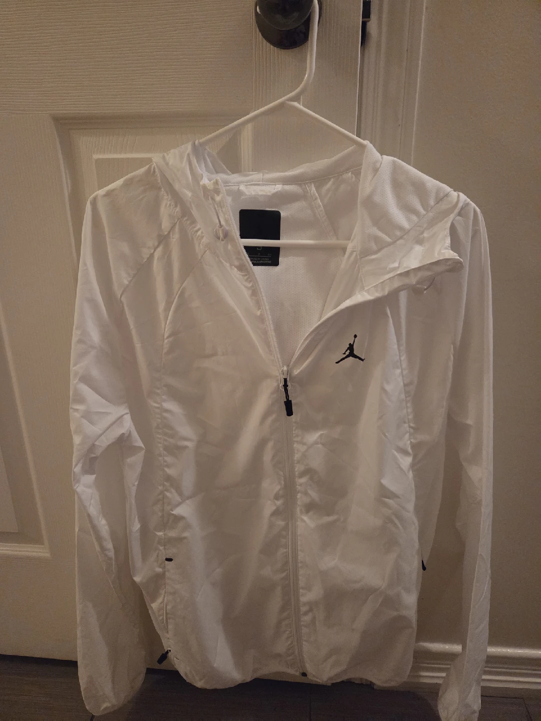 Jordan White Windbreaker Jacket - Size S