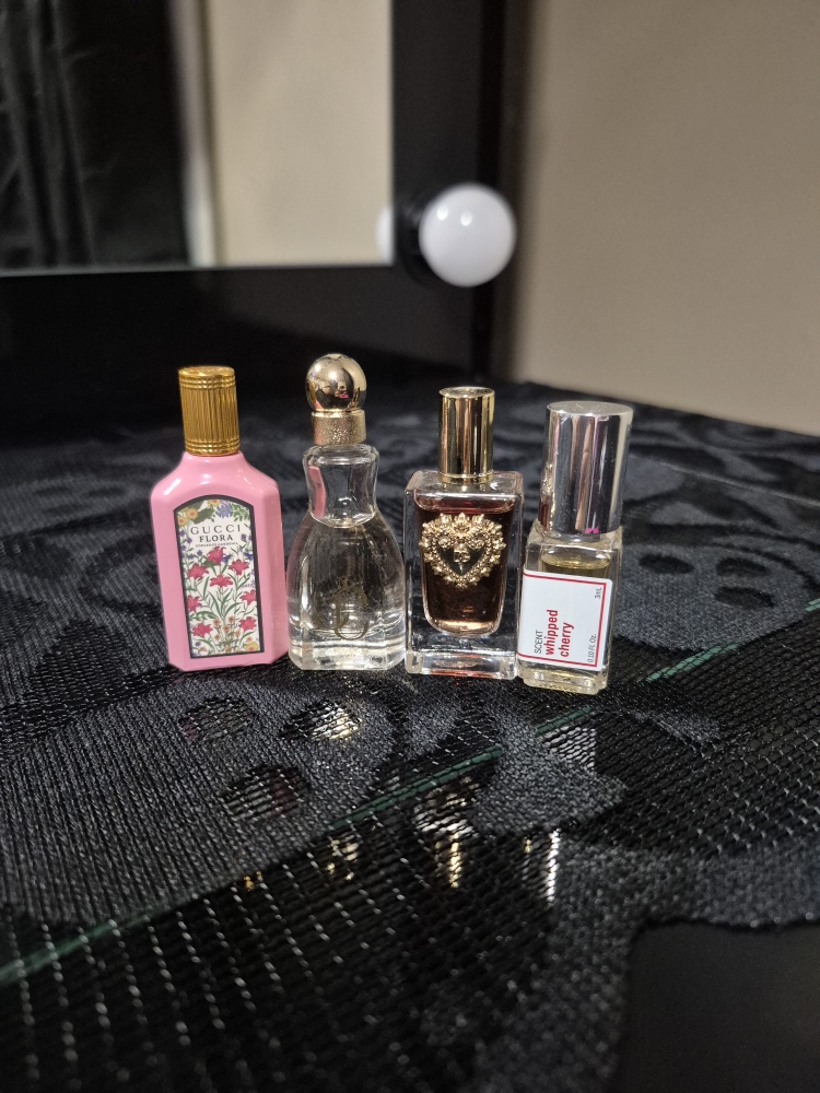 Mini perfumes. Gucci, Jimmy Choo, D&G, Clean