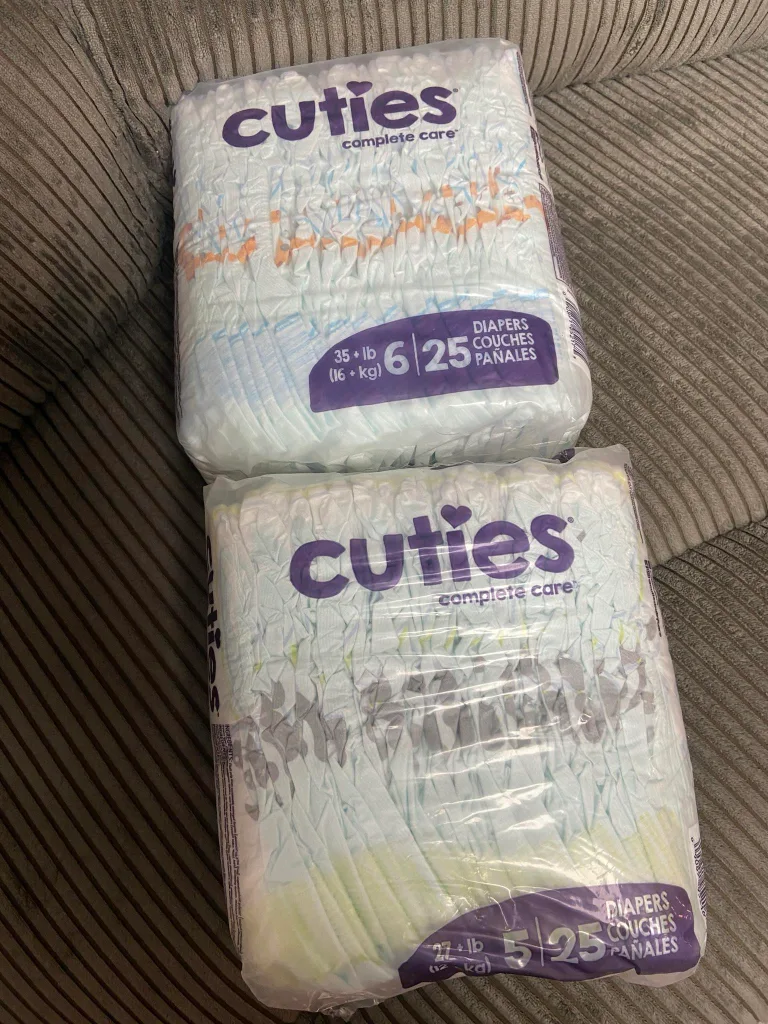 Cuties Complete Care Diapers - Size 6 & 5 thumbnail
