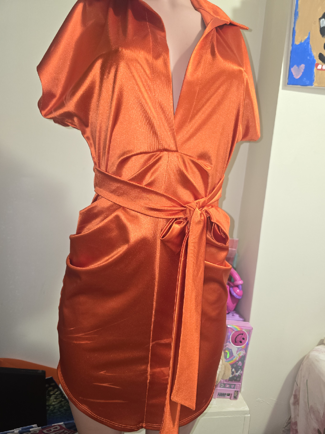 Laqueen Orange Dress Size M - photo 2