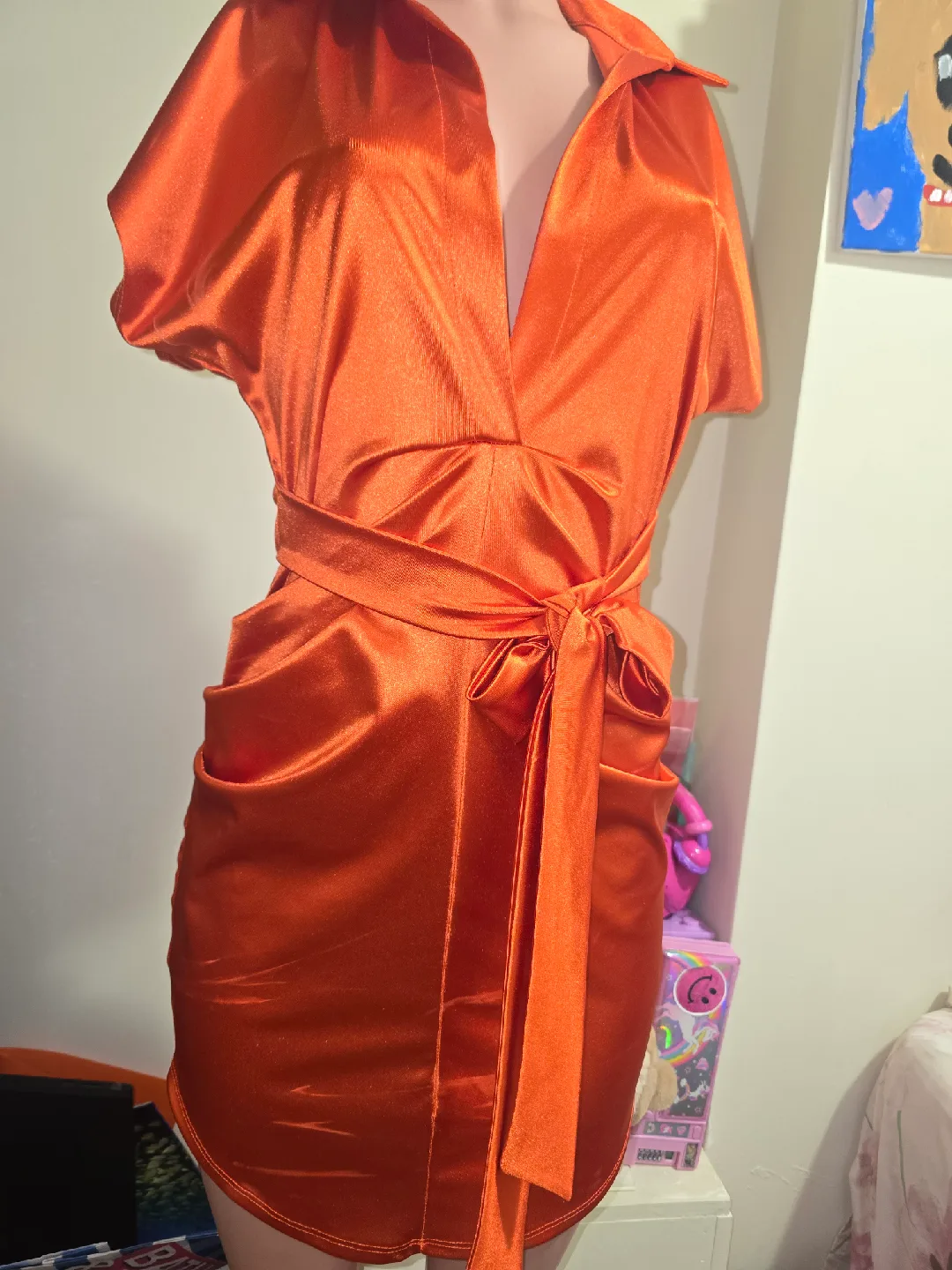 Laqueen Orange Dress Size M image indicator(2)
