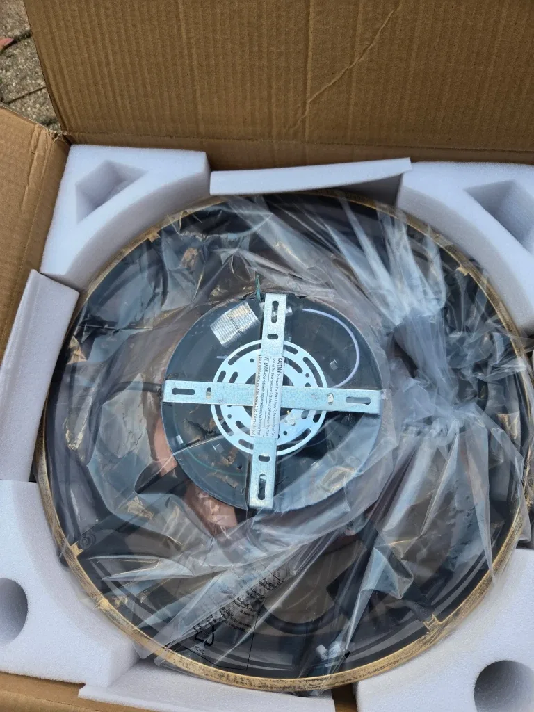 SHLUCE Caged Ceiling Fan with Lights - New in Box image indicator(2)