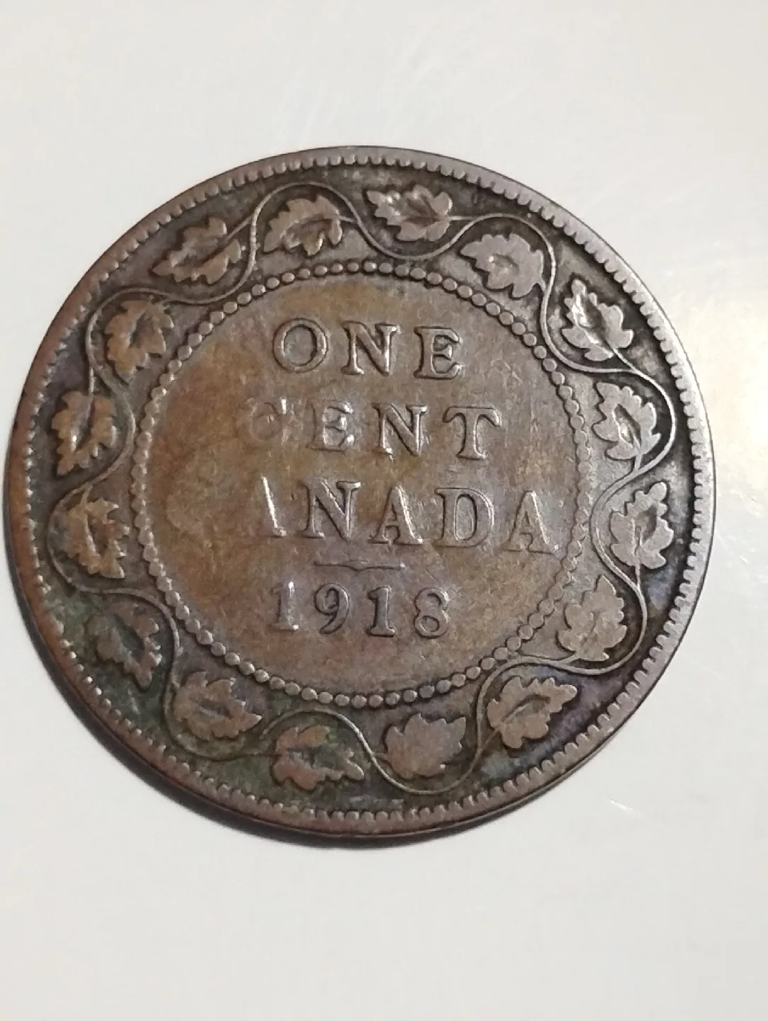 1918 Canadian One Cent Coin thumbnail