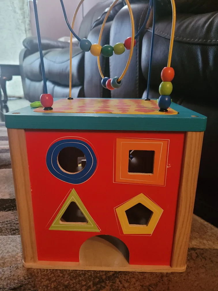 Wooden Activity Cube for Kids image indicator(3)