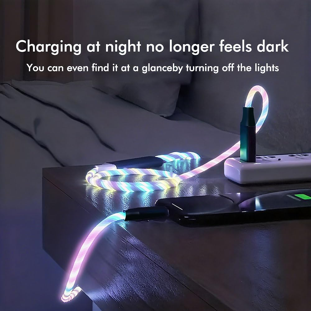 USB C to USB C Cable 60W Fast Charging with Bright Light Strip - photo 4