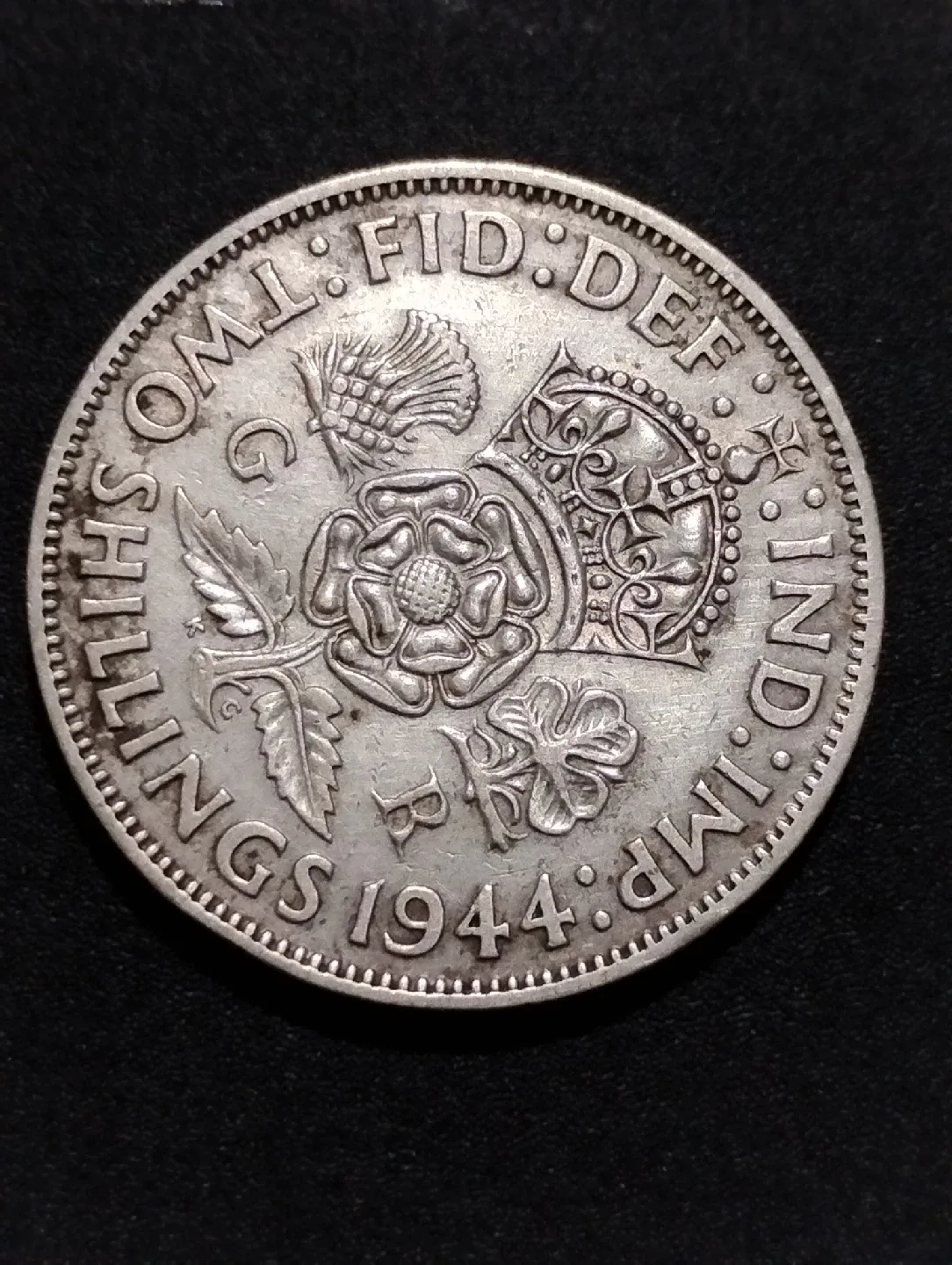 1944 Silver British Shilling Coin thumbnail