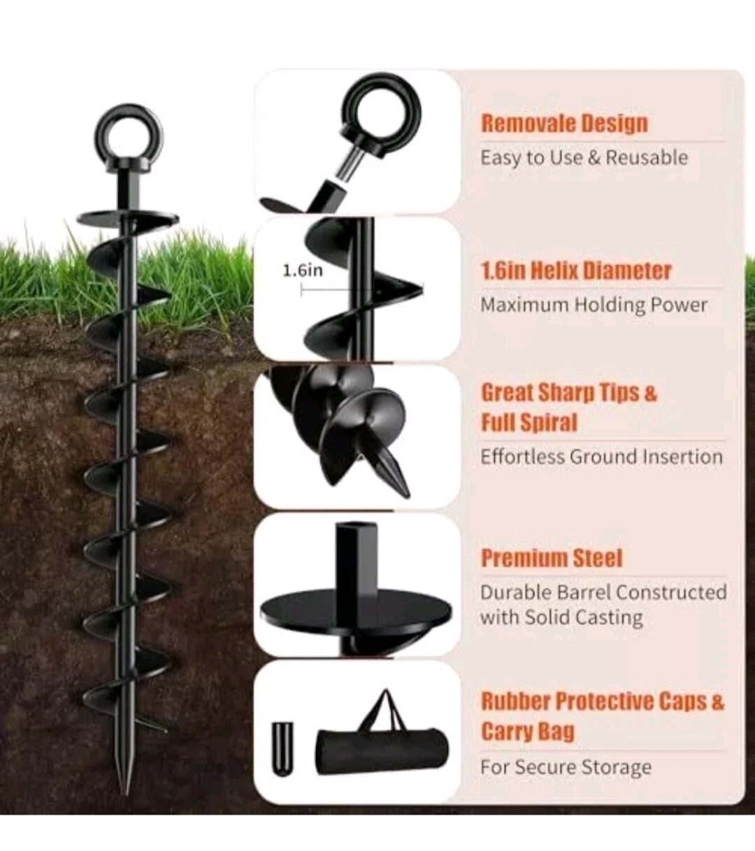 Ground Anchors - Full Spiral Design - photo 3