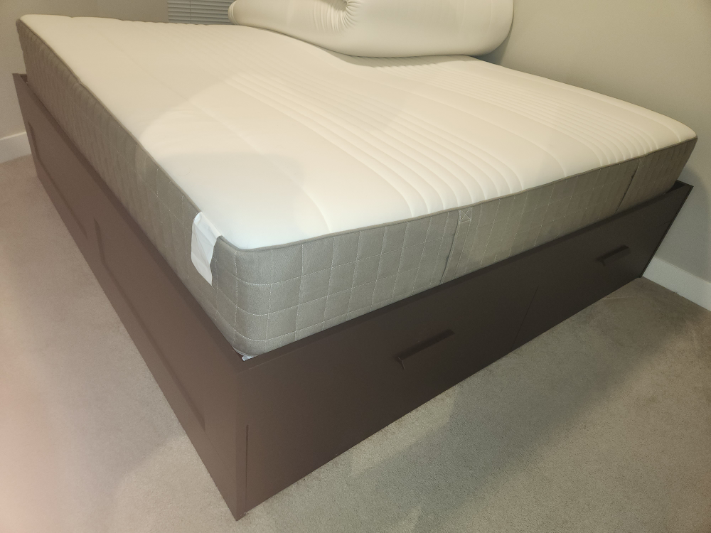 King Size Bed Frame with Storage IKEA Brimnes - photo 4