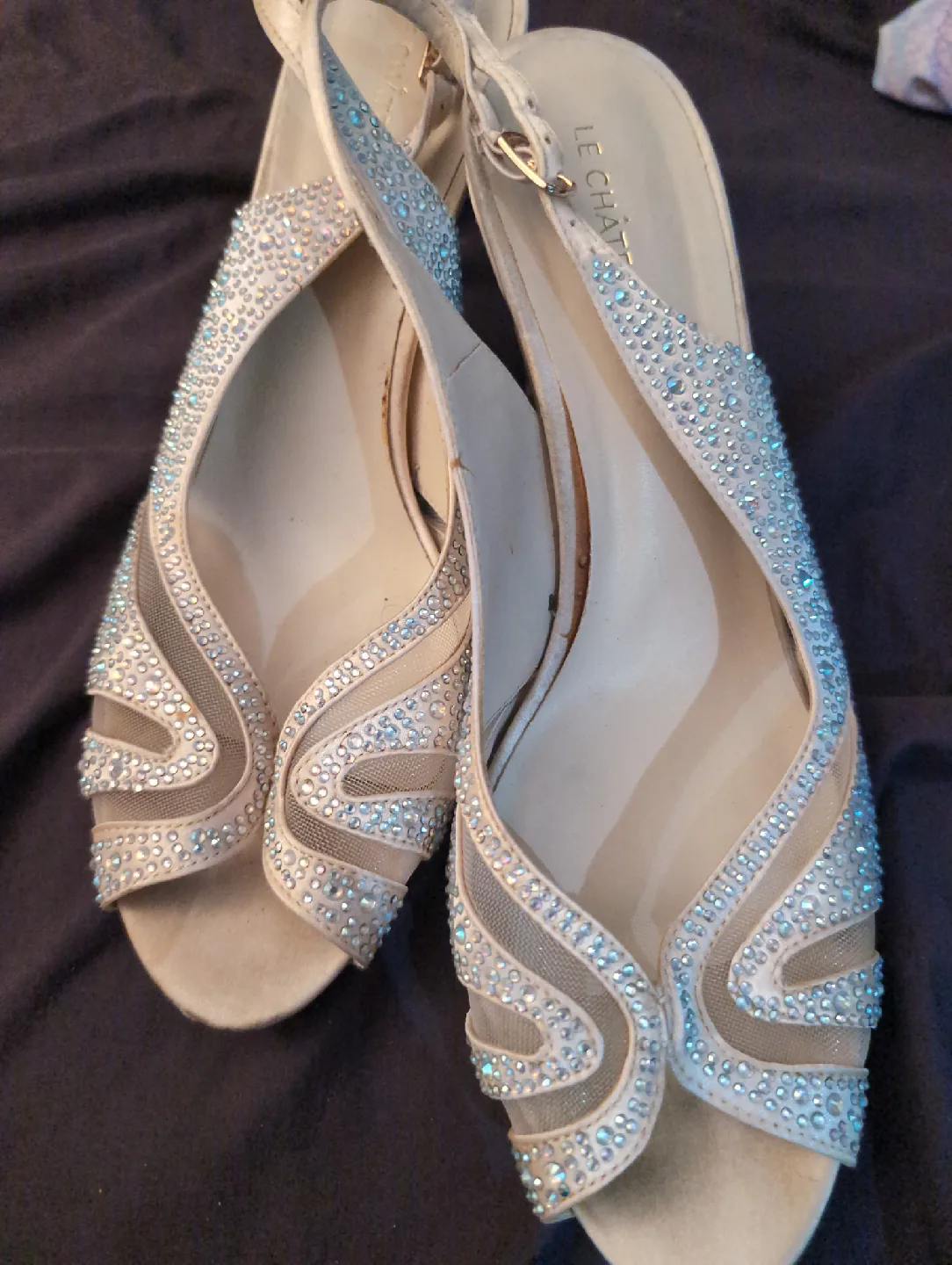 Le Chatelard T-Strap Heels, Size 10