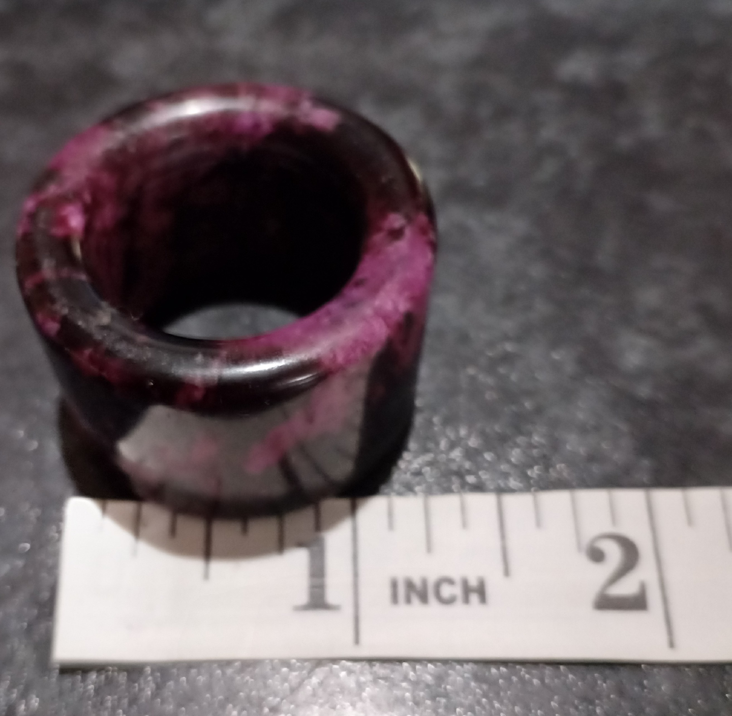 Pink & Black Stone Ring - photo 3