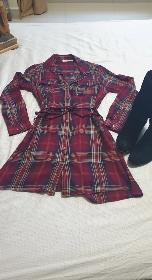 Assorted Dresses - Plaid, Green, Black/White image indicator(6)