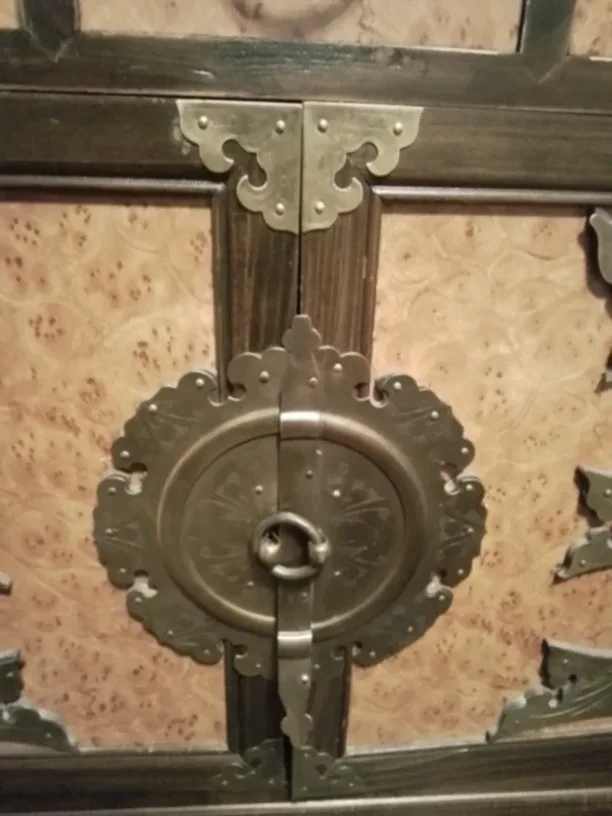 Vintage Chinese Oriental Hard Wood Carbinet image indicator(3)