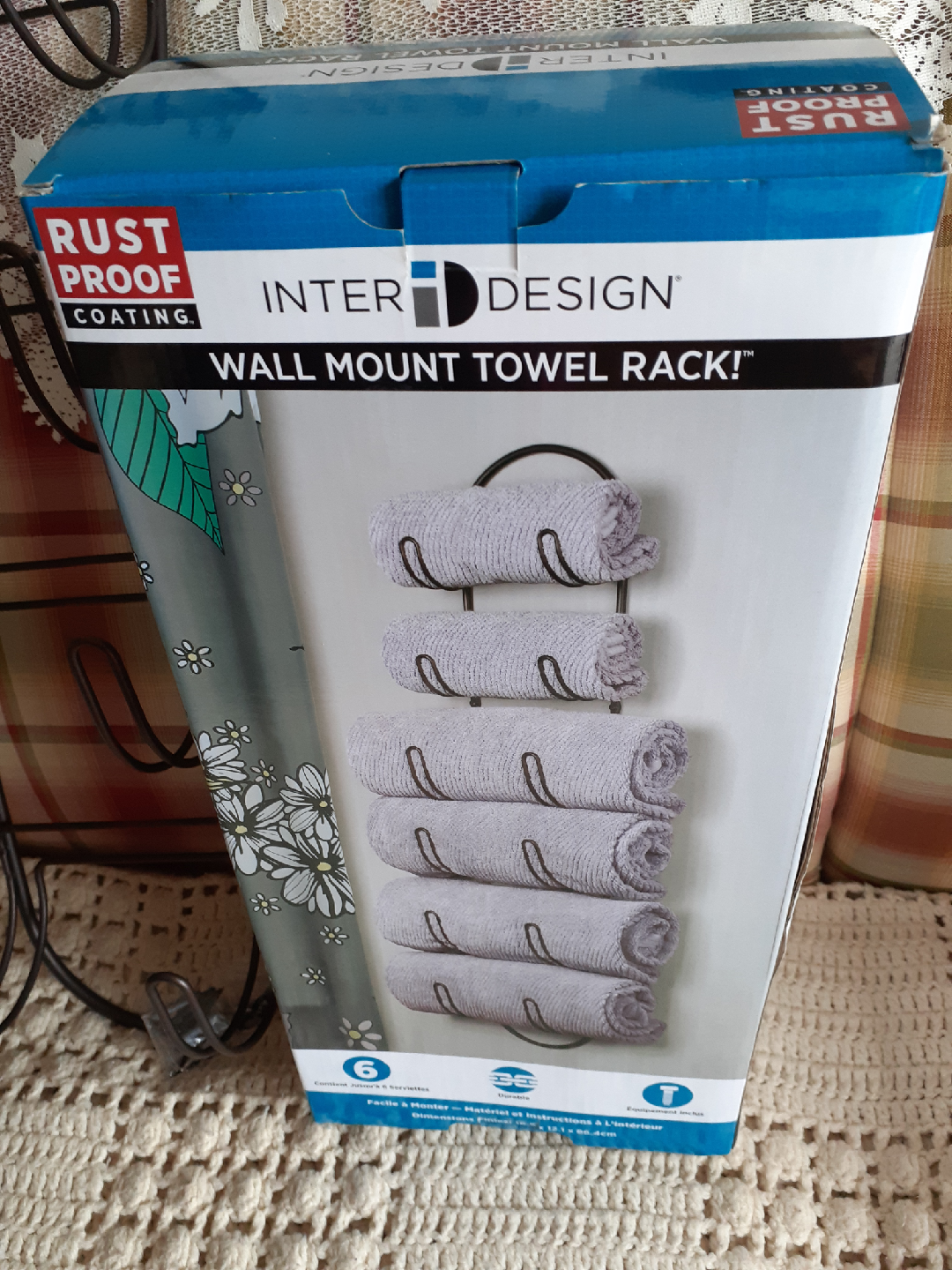 InterDesign Wall Mount Towel Rack - Bronze Finish