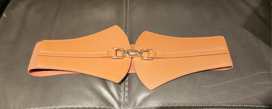 Womens Brown Elastic Waist Belt thumbnail