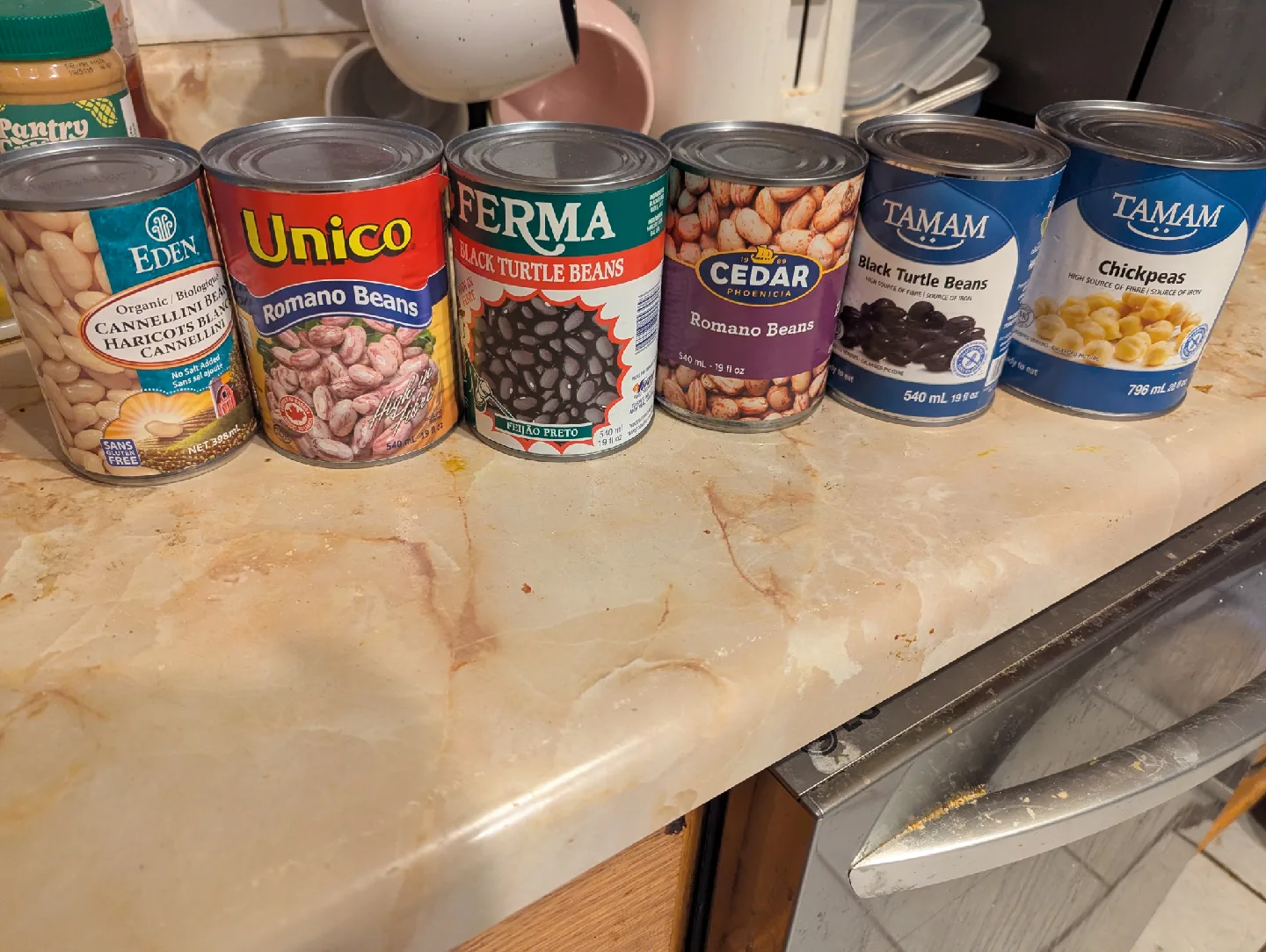Assorted Canned Beans: Eden, Unico, Ferma, Cedar, Tamam