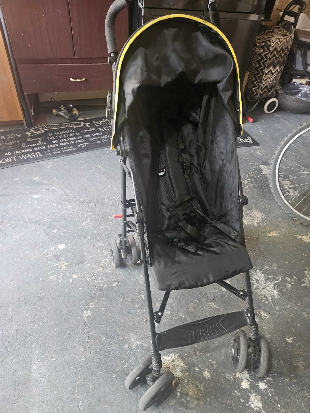 Black & Yellow Umbrella Stroller