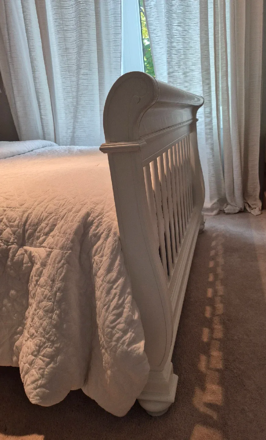 White Double Bed Frame Only image indicator(4)