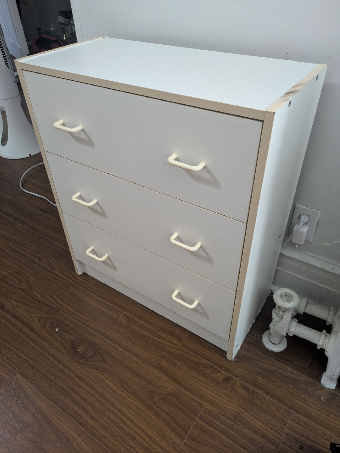 White 3-Drawer Dresser - photo 3