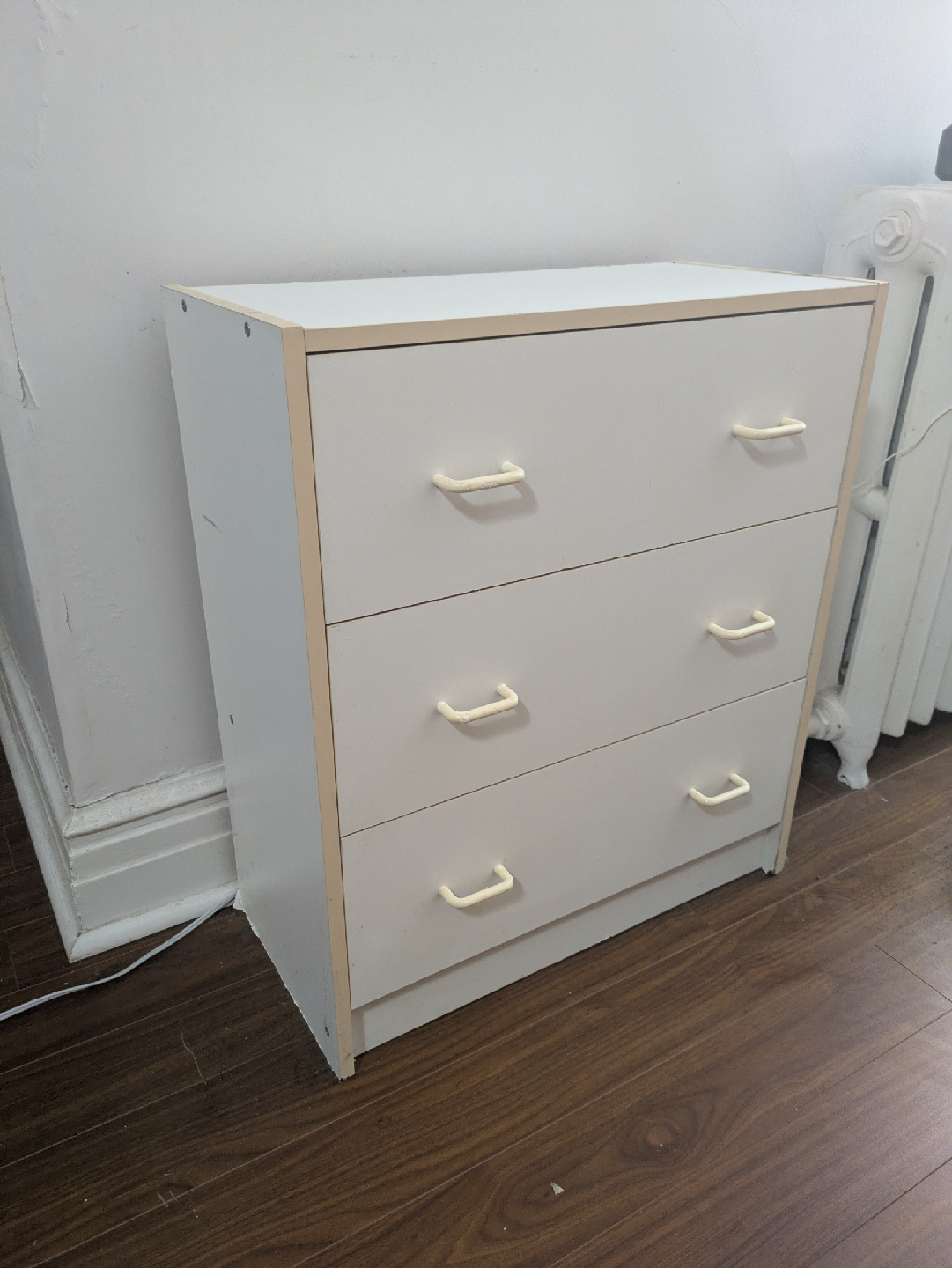 White 3-Drawer Dresser - photo 4