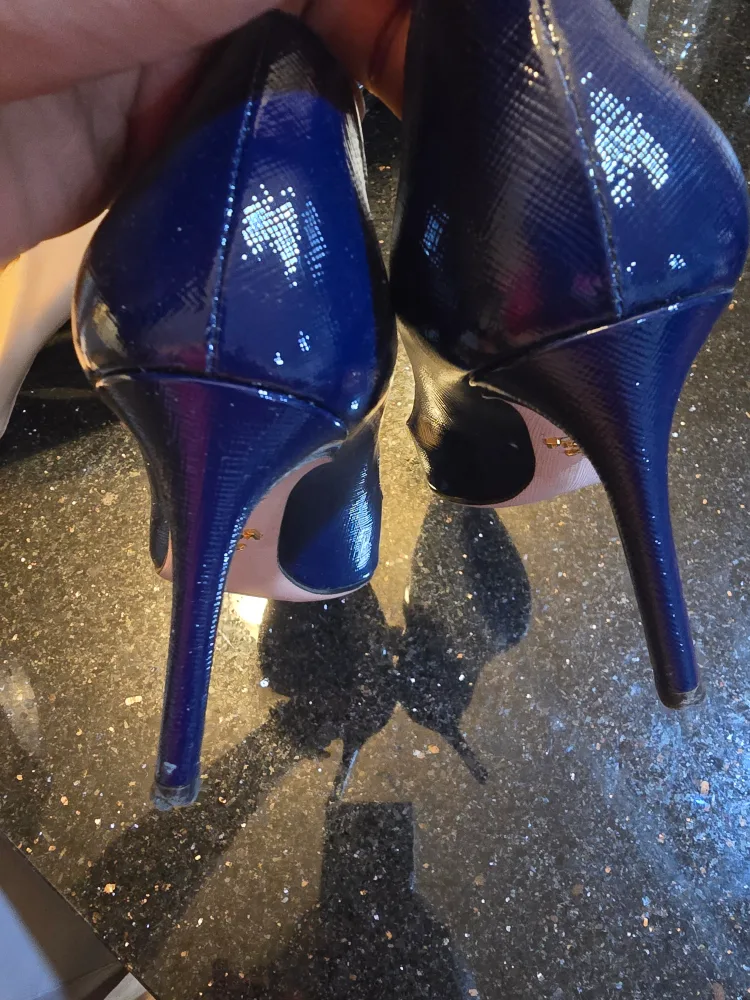 Prada Blue Pointed Heels - Size 37 image indicator(2)