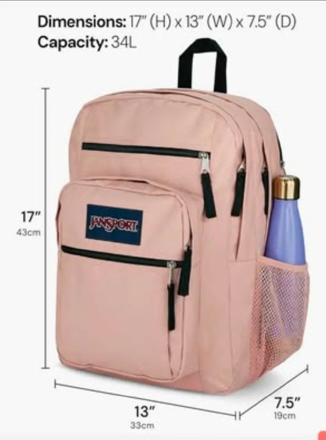 JanSport Big Student Backpack - Salmon image indicator(6)