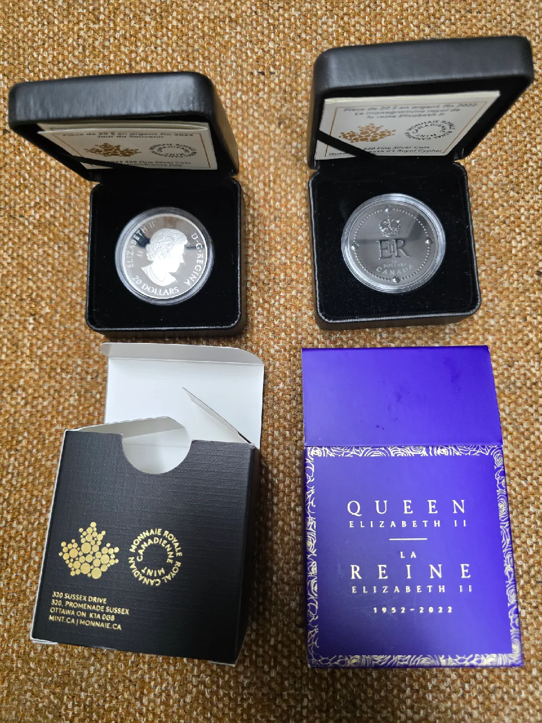 Royal Canadian Mint $20 Fine Silver Coins $115 &$150 image indicator(2)