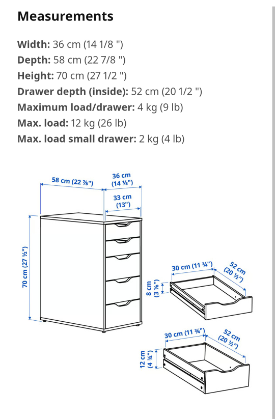 brand new IKEA Alex Drawer Unit - White - 36x70 cm - photo 2