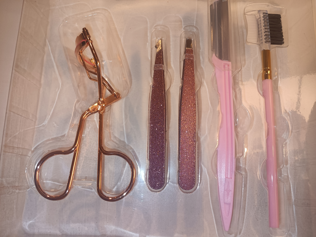 New 5-Piece Rose Gold Makeup Tool Set