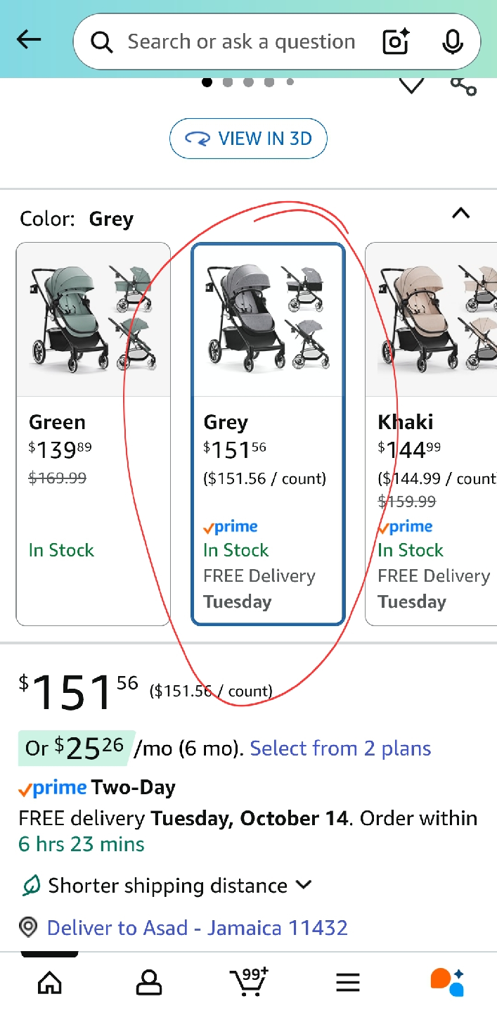 INFANS 2 in 1 Baby Stroller - Grey - photo 2