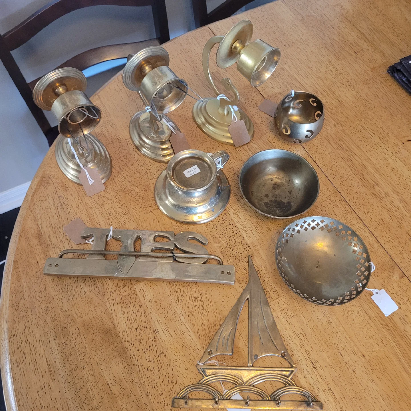 Lot of 9 Vintage Brass Items 5.00 each or all 9 for 25.00 image indicator(2)