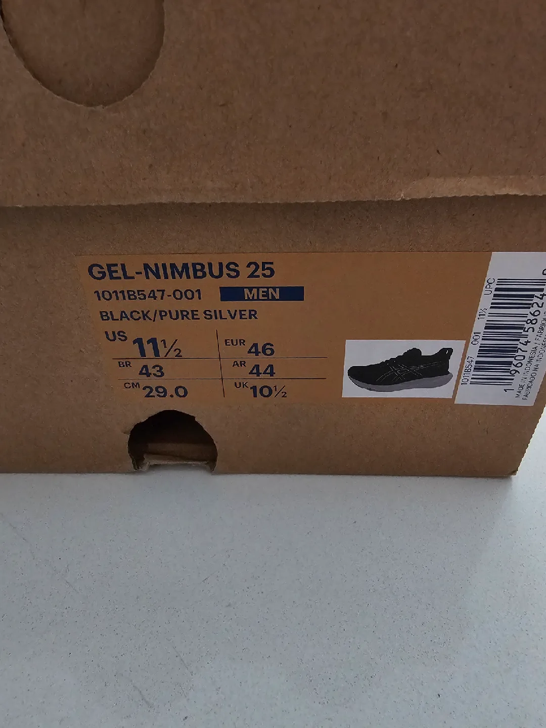 Moving Sale - Men's Asics Gel-Nimbus 25 Black US 11.5 image indicator(4)
