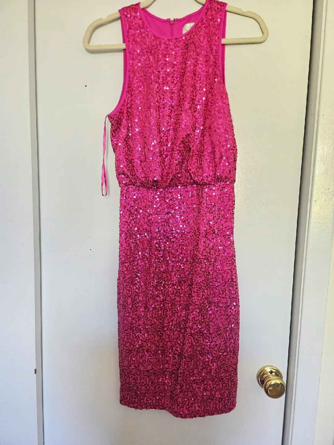 Eliza J Pink Sequin Dress - Size 4 thumbnail