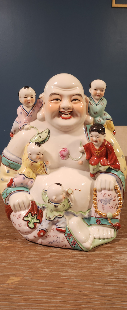Vintage Laughing Buddha Figurine