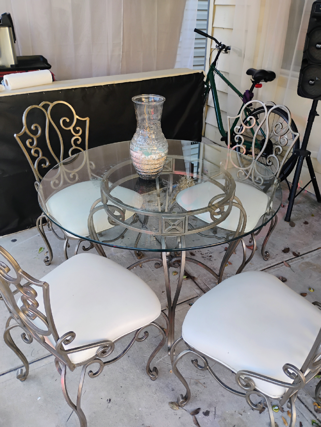 Glass Top Dining Table with Four Chairs - photo 3