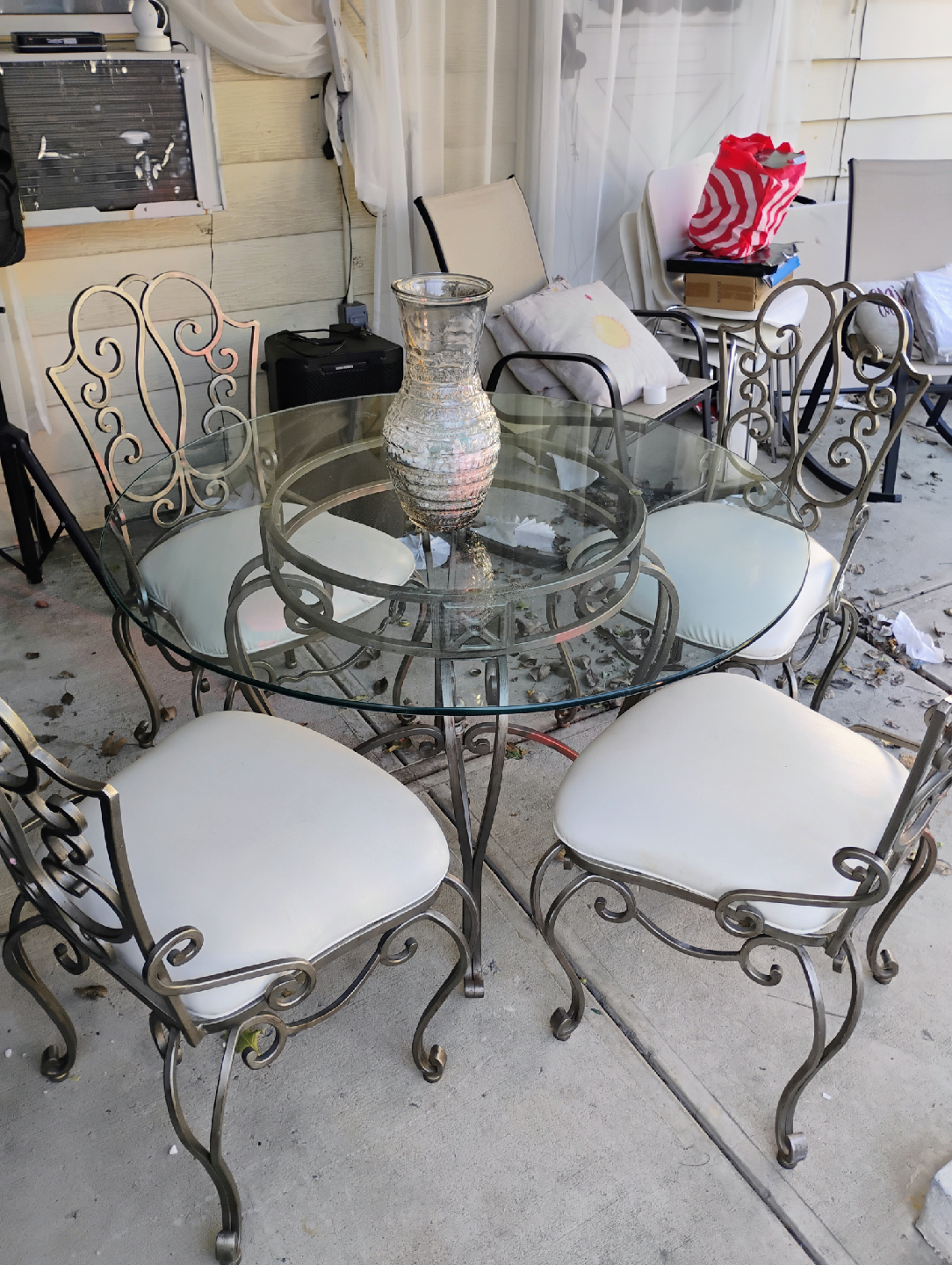 Glass Top Dining Table with Four Chairs - photo 5