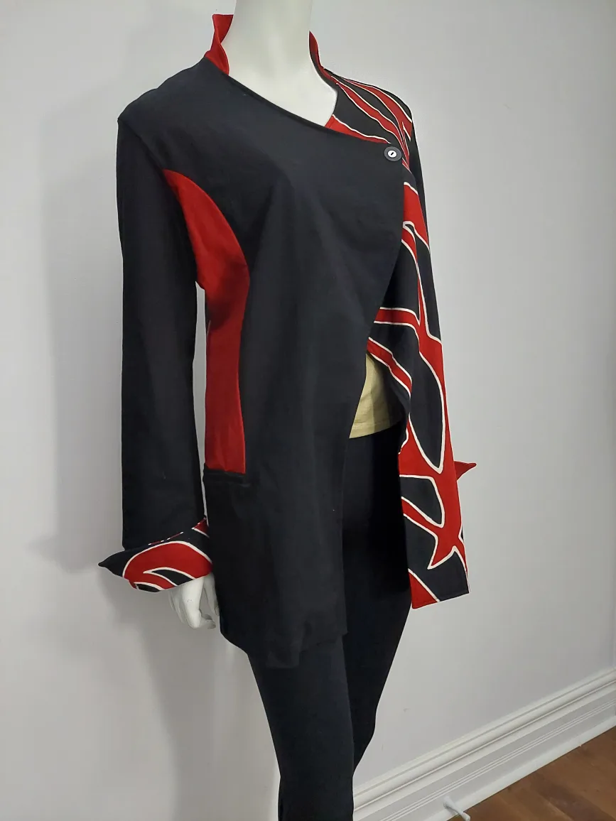 Naomi Design Jacket - Black & Red - Size XL image indicator(5)