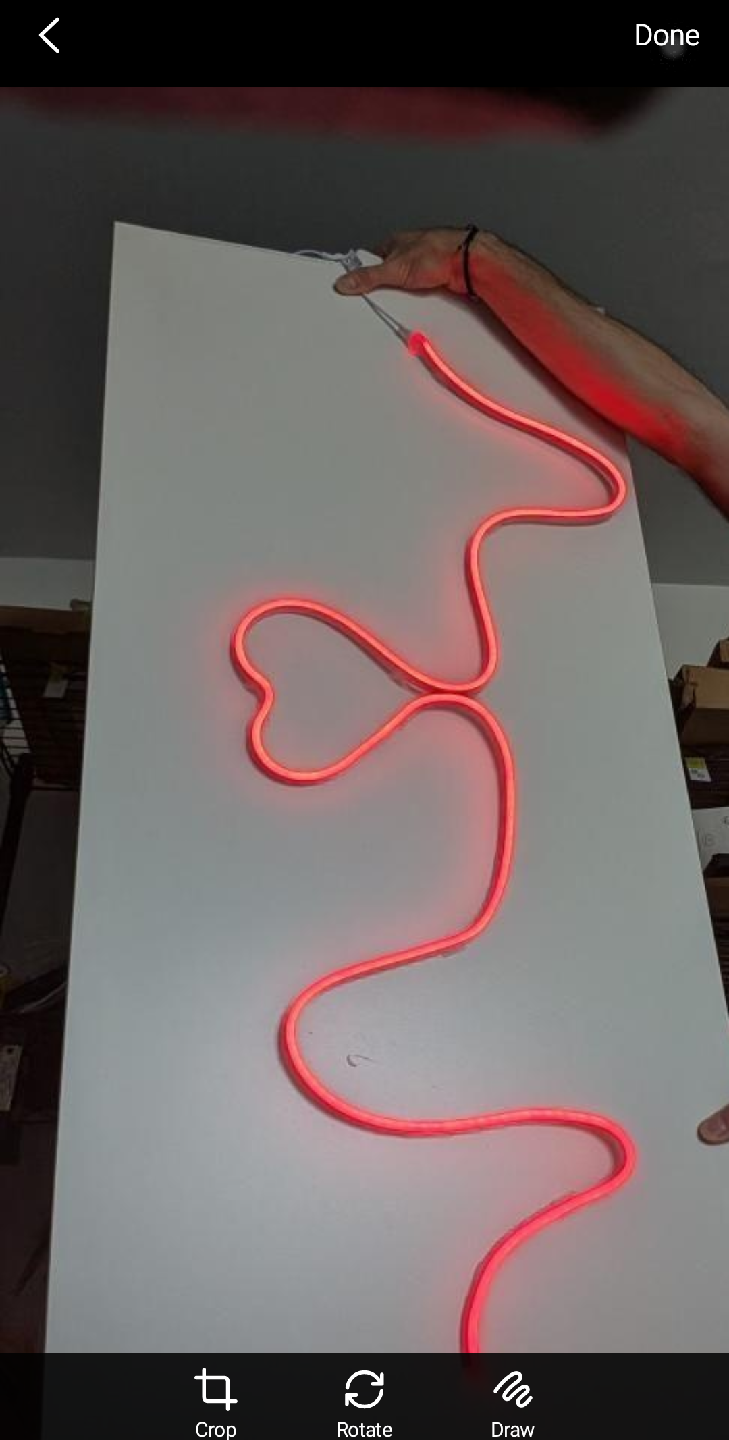100cm Red Heart Neon Sign