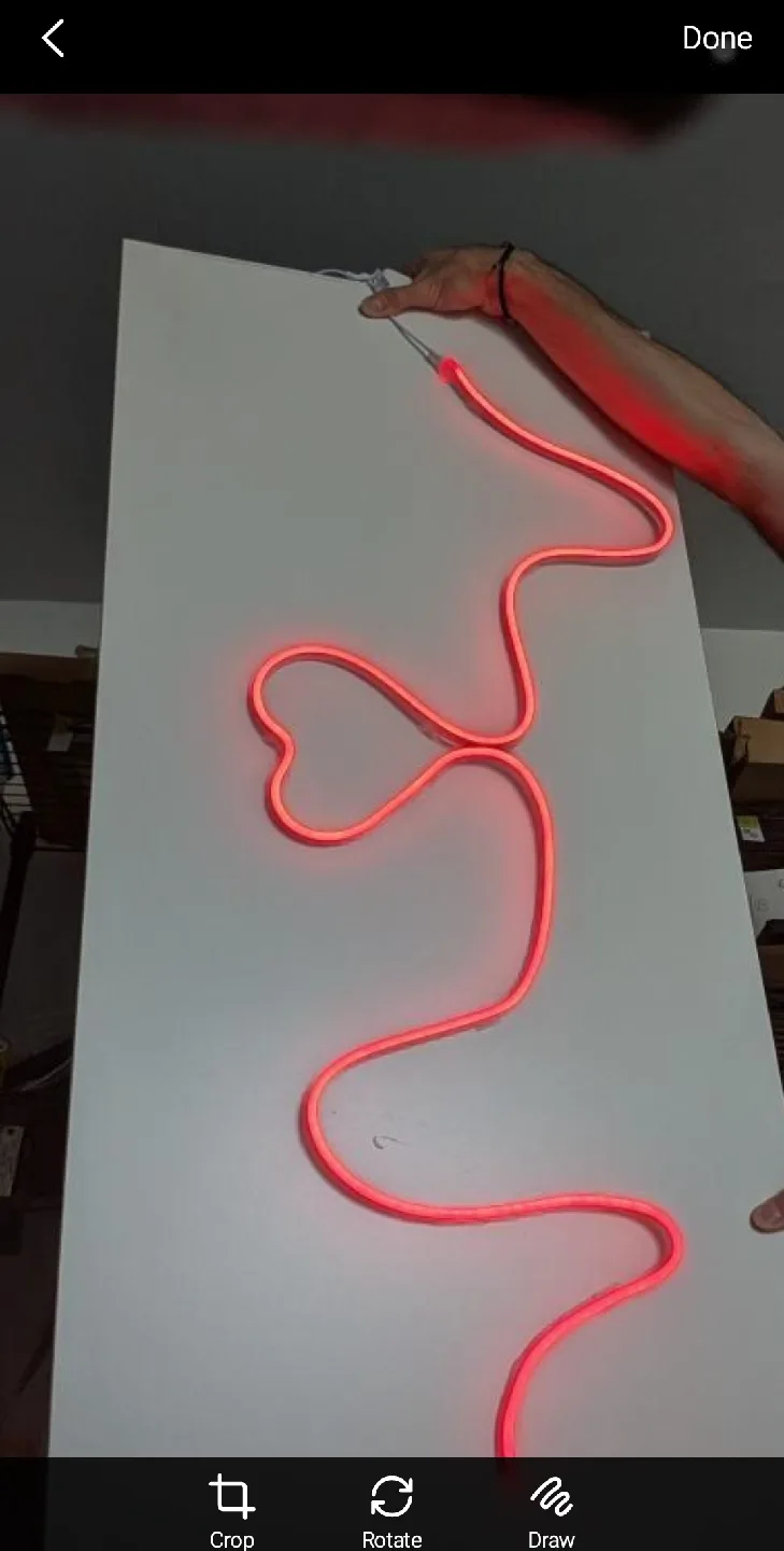 100cm Red Heart Neon Sign thumbnail