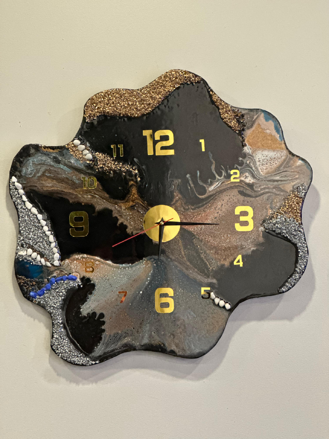 Handmade Resin Wall Clock - photo 3